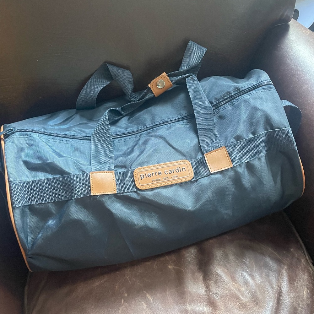 Pierre Cardin Dark Blue Duffel with Tan Details